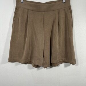 Ododos Shorts Womens XL Tan Pleated‎ Soft Model Stretch Performance Loungewear